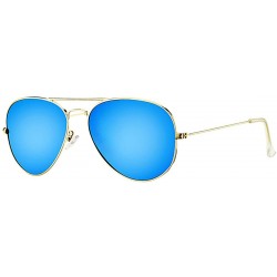 Sport Classic Polarized Aviator Sunglasses for Men Women Mirrored UV400 Protection Lens Metal Frame - CU18S59UY0Y $12.26