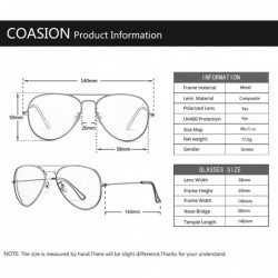 Sport Classic Polarized Aviator Sunglasses for Men Women Mirrored UV400 Protection Lens Metal Frame - CU18S59UY0Y $12.26