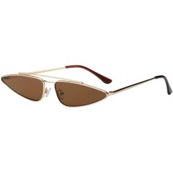 Goggle Stylish Irregular Shape UV Protection for Women Men Goggles Shades Eyeglass - Brown - CG18G7AW622 $8.28