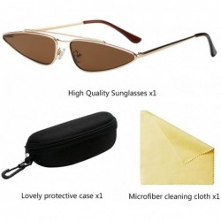 Goggle Stylish Irregular Shape UV Protection for Women Men Goggles Shades Eyeglass - Brown - CG18G7AW622 $8.28