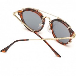 Round Clip On Sunglasses Steampunk Style and Round Mirrored Lens - D2 brown Mirror Lens+gold Frame - CD17WZIH9RS $16.90