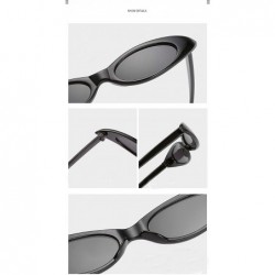 Oversized Classic style Cat Eye Sunglasses for Men and Women PC AC UV400 Sunglasses - Black Gray - CC18SZTZ6XR $14.82