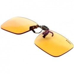 Rimless Clip-on Blue Blocking Amber Lenses for Sleep Gaming Glasses - Myopic Clip - CE18AG8QIXI $44.37
