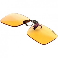 Rimless Clip-on Blue Blocking Amber Lenses for Sleep Gaming Glasses - Myopic Clip - CE18AG8QIXI $18.23