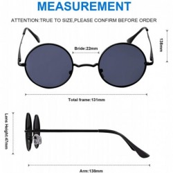 Aviator John Lennon Style Vintage Round Polarized Sunglasses for Men Women Small Circle Sunglasses - C512NVBGG1J $10.13