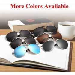 Oversized Classic Polarized Aviator Sunglasses for Men Women Metal Frame with Spring Hinges UV 400 Protection - CY18LXT3OO2 $...