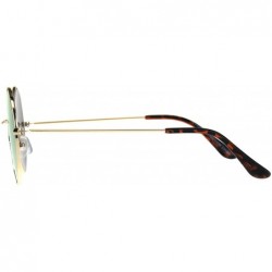 Round Round Octagon Shape Sunglasses Vintage Thin Metal Fashion Mirror Lens - Gold (Pink Mirror) - CA1806AI47R $11.13