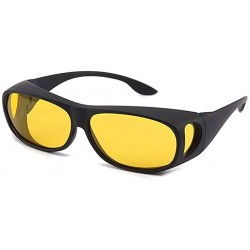 Wrap Anti Glare Night Vision Glasses HD Polarized Tint Fit Over Wrap Around Prescription Eyewear - CM199MYKRO7 $28.00