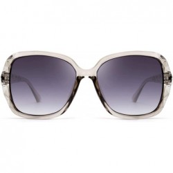 Oversized Classic Polarized Women Sunglasses Sparkling Composite Frame B2289 - Gray - CZ1983A7DQT $16.27