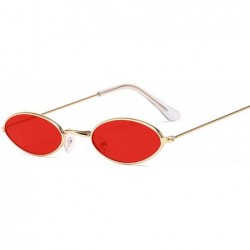 Rimless Luxury Small Oval Mirror Sunglasses Women Brand Designer Lady Round Sun Glasses Female Street Beat Eyeglasses - C8198...