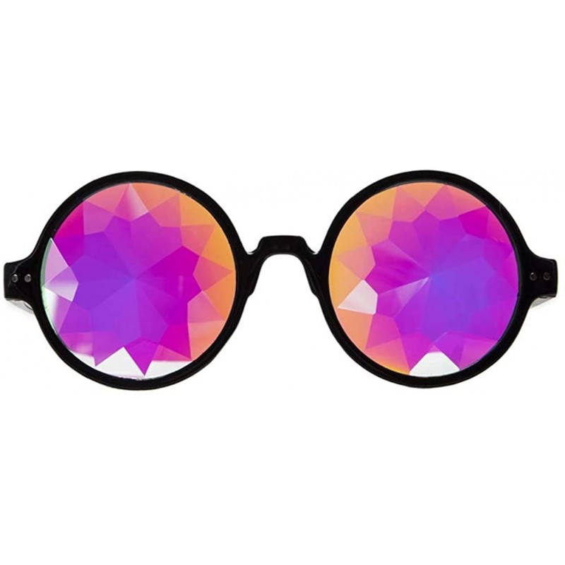Goggle Kaleidoscope Glasses Rainbow Prism Sunglasses Goggles Cosplay Party - Black - CQ18SZ4CINL $10.82