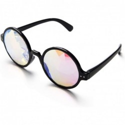 Goggle Kaleidoscope Glasses Rainbow Prism Sunglasses Goggles Cosplay Party - Black - CQ18SZ4CINL $10.82