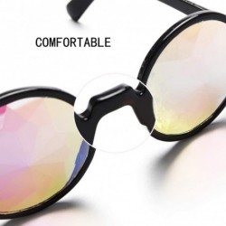 Goggle Kaleidoscope Glasses Rainbow Prism Sunglasses Goggles Cosplay Party - Black - CQ18SZ4CINL $10.82