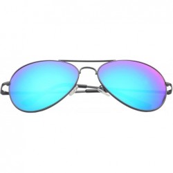 Aviator 'Berkeley' Aviator Fashion Sunglasses - Green-blue - CS11OJZZY5F $17.35