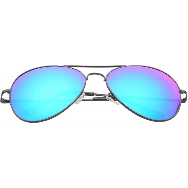 Aviator 'Berkeley' Aviator Fashion Sunglasses - Green-blue - CS11OJZZY5F $10.93