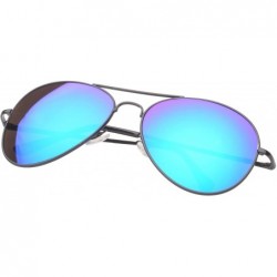 Aviator 'Berkeley' Aviator Fashion Sunglasses - Green-blue - CS11OJZZY5F $10.93