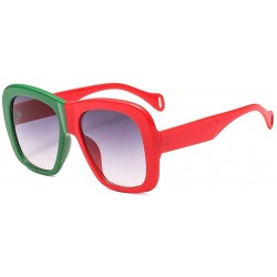 Square Square Brand Sunglasses Men Luxury Brand Double Color Frame Women Sun Glasses Shades Vintage - C1 - CA197ZRKN4I $18.93