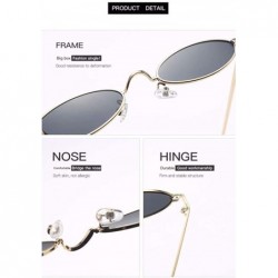 Oversized Small Round Polarized Sunglasses Mirrored Lens Unisex Glasses - C2 Gold Grey - C418TXK0CR7 $23.81