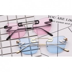 Butterfly Sunglasses Ocean Cat Eye Sunglasses Metal Eyeglasses - Pink Color - C818DS2K2WA $16.11