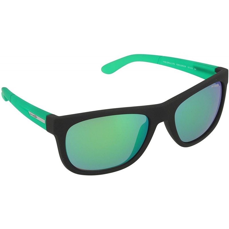 Square An4206 Fire Drill Lite Square Sunglasses Rectangular - Fuzzy Black/Grey - CD11UG97N89 $43.47