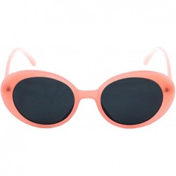 Oval NIRVANA Kurt Cobain Oval Bold Vintage Sunglasses For Women Men Clout Goggle Sunglasses - Thin Pink Frame - CI186UIIA6I $...