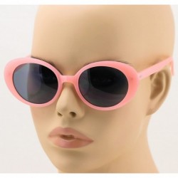 Oval NIRVANA Kurt Cobain Oval Bold Vintage Sunglasses For Women Men Clout Goggle Sunglasses - Thin Pink Frame - CI186UIIA6I $...