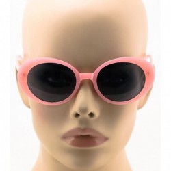 Oval NIRVANA Kurt Cobain Oval Bold Vintage Sunglasses For Women Men Clout Goggle Sunglasses - Thin Pink Frame - CI186UIIA6I $...