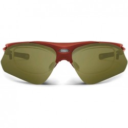 Sport Delta Red Tennis Sunglasses with ZEISS P310 Green Tri-flection Lenses - CT18KN7E2UM $18.61