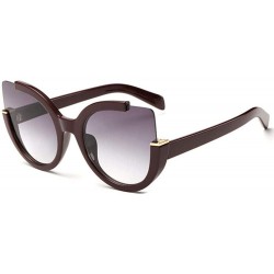 Aviator Cat Eye Sunglasses For Women Retro Glasses Men Luxury Brand Designer Purple - Zaored - C618YZWW94N $20.12