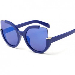Aviator Cat Eye Sunglasses For Women Retro Glasses Men Luxury Brand Designer Purple - Zaored - C618YZWW94N $8.97