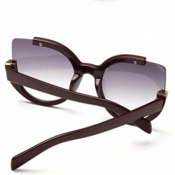 Aviator Cat Eye Sunglasses For Women Retro Glasses Men Luxury Brand Designer Purple - Zaored - C618YZWW94N $8.97