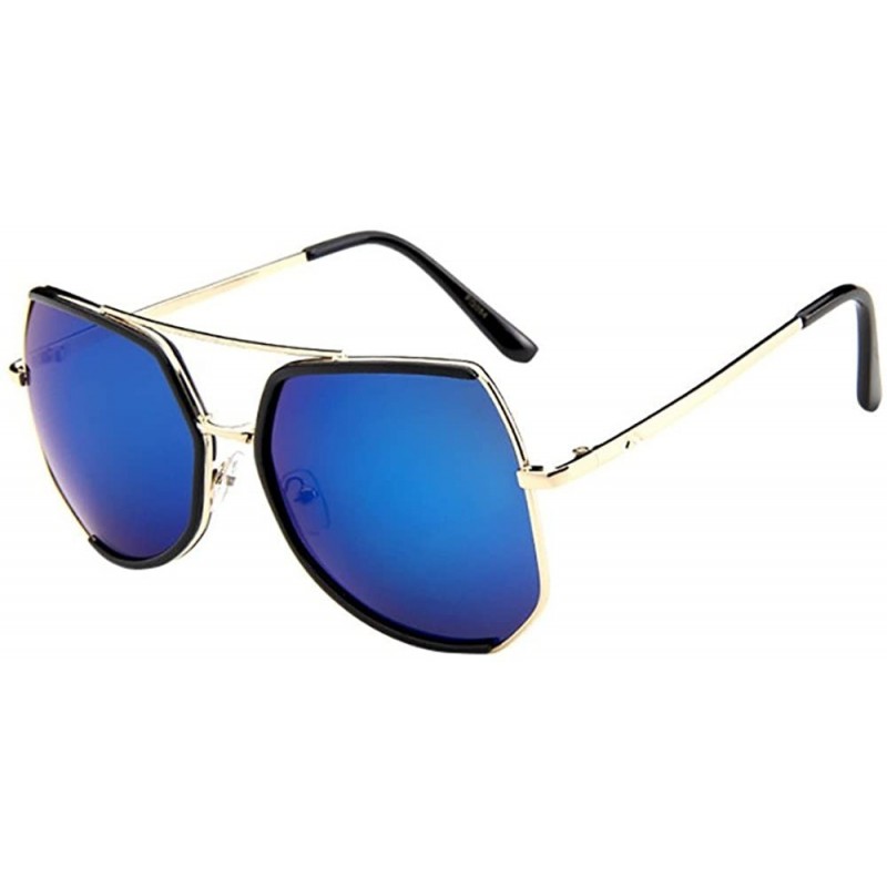 Goggle Sunglasses for Men Women Chic Goggles Vintage Glasses Metal Sunglasses UV Protection Sunglasses - A - CQ18QT0YKRR $9.03