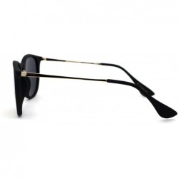 Round Antiglare Polarized Round Keyhole Light Plastic Horn Rim Sunglasses - Matte Black Orange Mirror - CG196EL3URW $14.67
