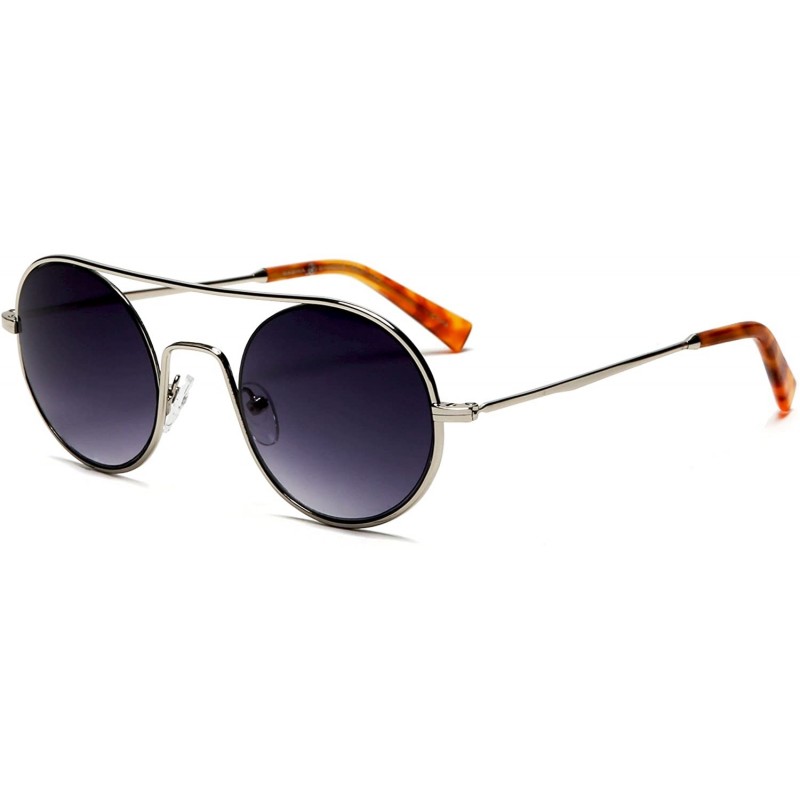 Oval Round Janice Lennon Glasses Vintage Fashion Retro Sunglasses - Silver - CS12E0DY19P $34.78