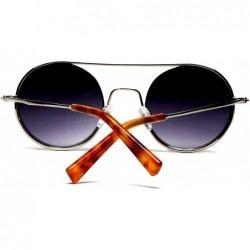 Oval Round Janice Lennon Glasses Vintage Fashion Retro Sunglasses - Silver - CS12E0DY19P $34.78