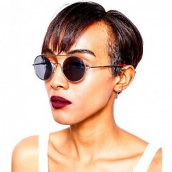 Oval Round Janice Lennon Glasses Vintage Fashion Retro Sunglasses - Silver - CS12E0DY19P $34.78