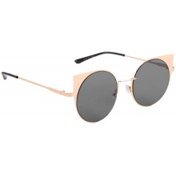 Rimless Polarized Sunglasses - Vintage Oversized Irregular Round Frame Brand Classic Sun Glasses - Gold - CR18ONMK2KD $10.11
