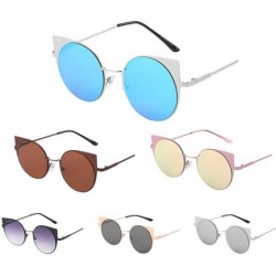 Rimless Polarized Sunglasses - Vintage Oversized Irregular Round Frame Brand Classic Sun Glasses - Gold - CR18ONMK2KD $10.11