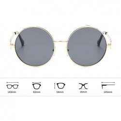 Round Unisex Vintage Round Sunglasses Classic Retro Steampunk Style Eyewear - Gray - CG197IGG0WN $12.43