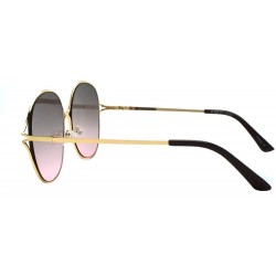 Oversized Oversize Round Flat Lens Sunglasses 4183 - Gold Purple - C418SA00KWN $8.73