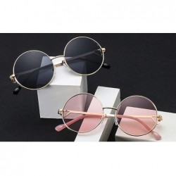 Round Unisex Vintage Round Sunglasses Classic Retro Steampunk Style Eyewear - Gray - CG197IGG0WN $12.43