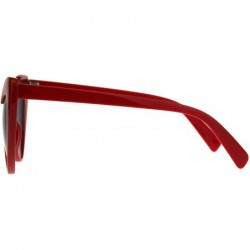 Cat Eye Womens Cat Eye Heart Shape Retro Goth Plastic Sunglasses - Red Smoke - C7180HH5GG5 $10.58