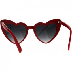Cat Eye Womens Cat Eye Heart Shape Retro Goth Plastic Sunglasses - Red Smoke - C7180HH5GG5 $10.58