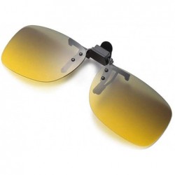 Oval Polarized clip driver driving sunglasses men's glasses frame - Night Vision Yellow-green Tablets - CX190MOTMH9 $37.35