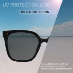 Oversized Oversized Sunglasses for Women Men UV Protection 8056 - Creamy-white/Black - CZ1963L3E4A $10.62