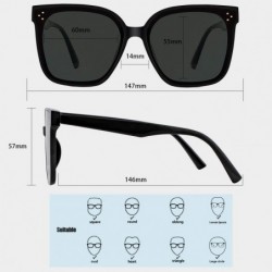 Oversized Oversized Sunglasses for Women Men UV Protection 8056 - Creamy-white/Black - CZ1963L3E4A $10.62