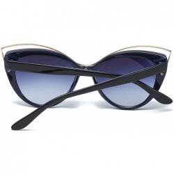 Wrap Retro Fashion Sunglasses Non-Polarized Personality Anti-UV Eyewear Casual Sunglasses - Blue - C918A4YTSOQ $10.22