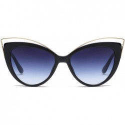 Wrap Retro Fashion Sunglasses Non-Polarized Personality Anti-UV Eyewear Casual Sunglasses - Blue - C918A4YTSOQ $10.22