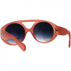 Sport Mens Flat Top Robotic Futuristic Plastic Racer Sunglasses - Red Smoke - C118CC636UG $11.74