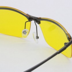 Goggle EBT Metal Frame Polarized Night Driving Glasses Anti Glare Vision Driver Sunglasses - Grey/Yellow - CO12BCIF9EH $13.28